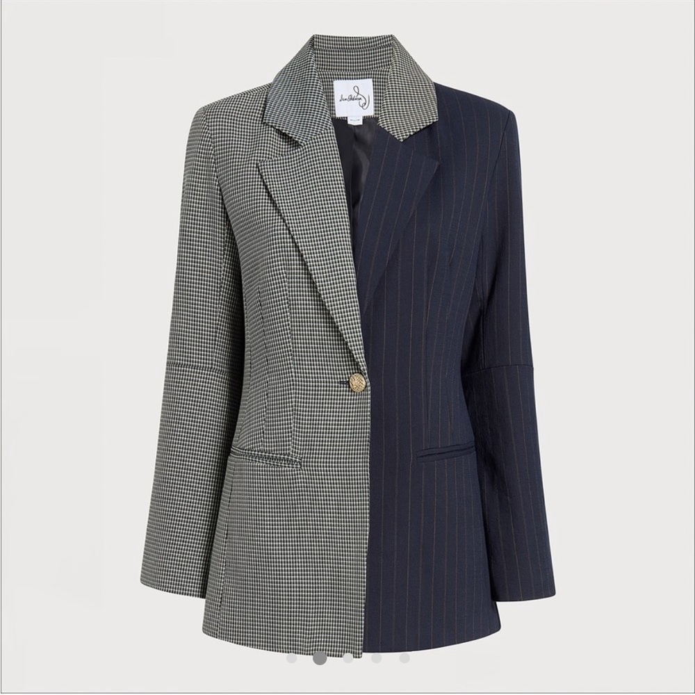 NEW Sam Edelman Sire Blazer in Empire Plaid Combo Size Medium